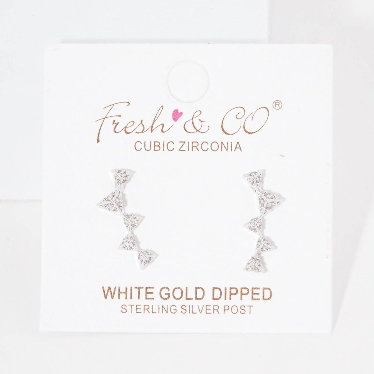 Gold Plated Triangle Ear Climber Earrings