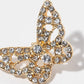 Crystal Butterfly Stud Earrings – Pavé Filigree Butterfly