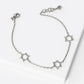 Celestial Star Station Bracelet with Cubic Zirconia Accents