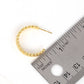 Gold Plated French Twist Hoop Earrings