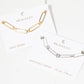 Minimalist Paperclip Chain Bracelet with Dainty Charm
