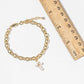 Pearl Cross Charm Chain Bracelet