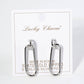 LINK CHAIN DANGLE DROP POST EARRINGS / 18K GOLD DIPPED