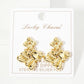 Polished Two Interconnected Diamond-Shaped Design Earrings