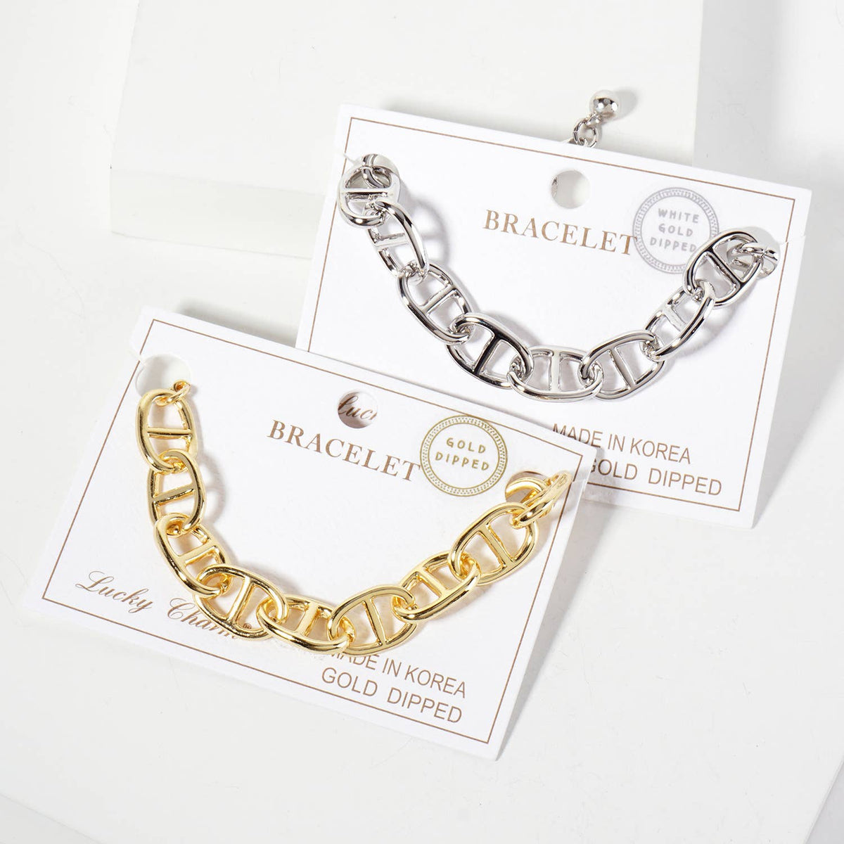 Gold-Tone Mariner Link Chain Bracelet