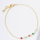 Dainty Bezel-Set Cubic Zirconia Station Chain Bracelet
