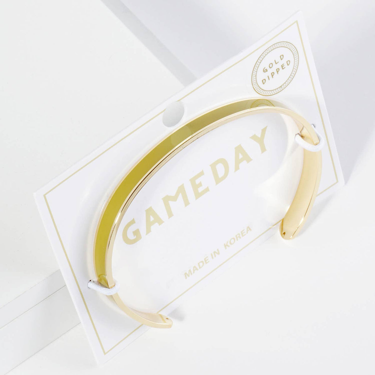 18K GOLD DIPPED ENAMEL COLOR GAME DAY CUFF BRACELET