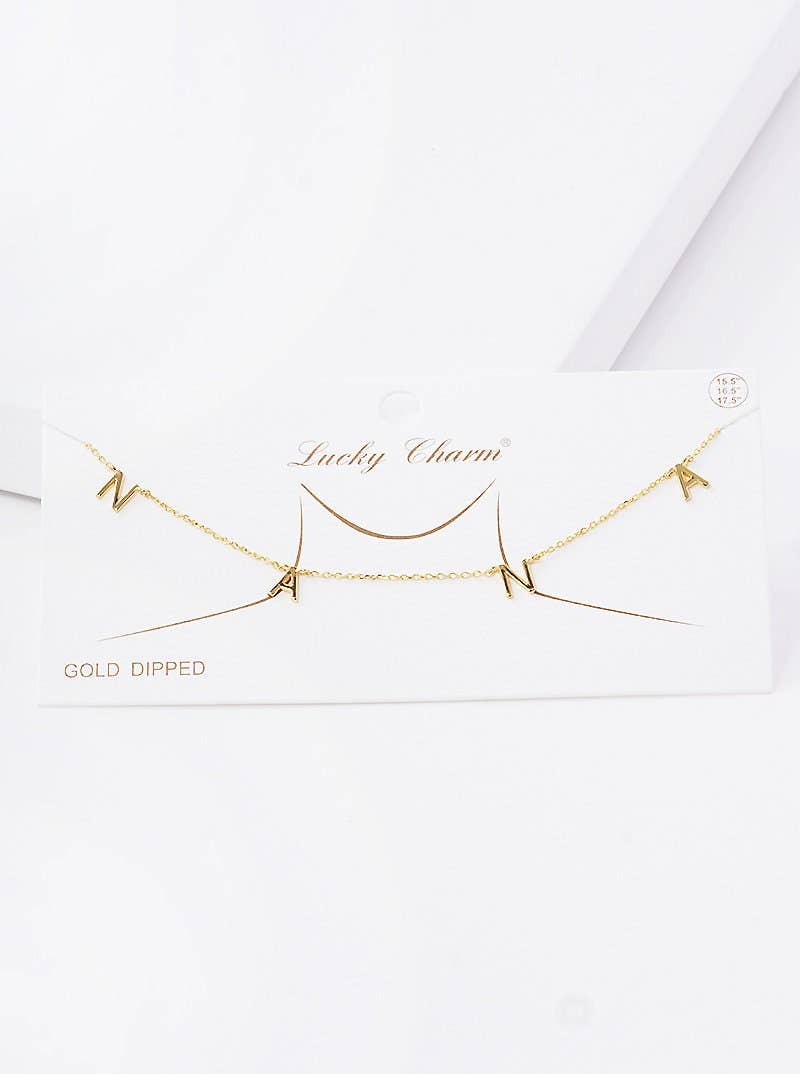 Mini Spaced Letter Nana Necklace