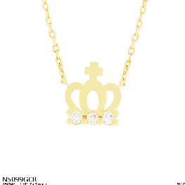 Minimalist Crown Pendant Necklace