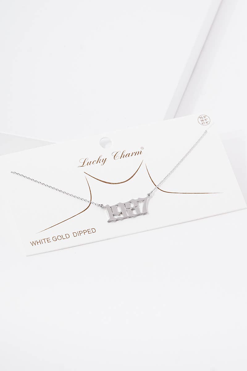 Gold Plated Birth Year Necklace