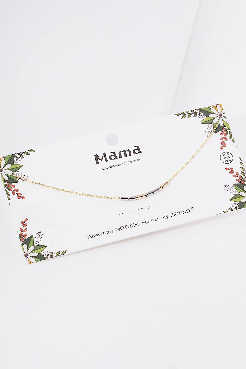 Gold Plated Morse Code Necklace