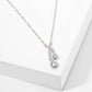 Teardrop CZ-Stones Pendant Curved-Design Necklace