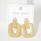 Rectangle Doorknocker Design Dangle Post Earrings