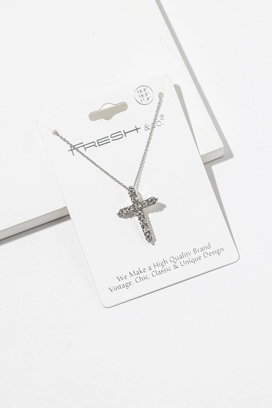 Bubble Cross Pendant Necklace – Large Round-Crystal Cross,