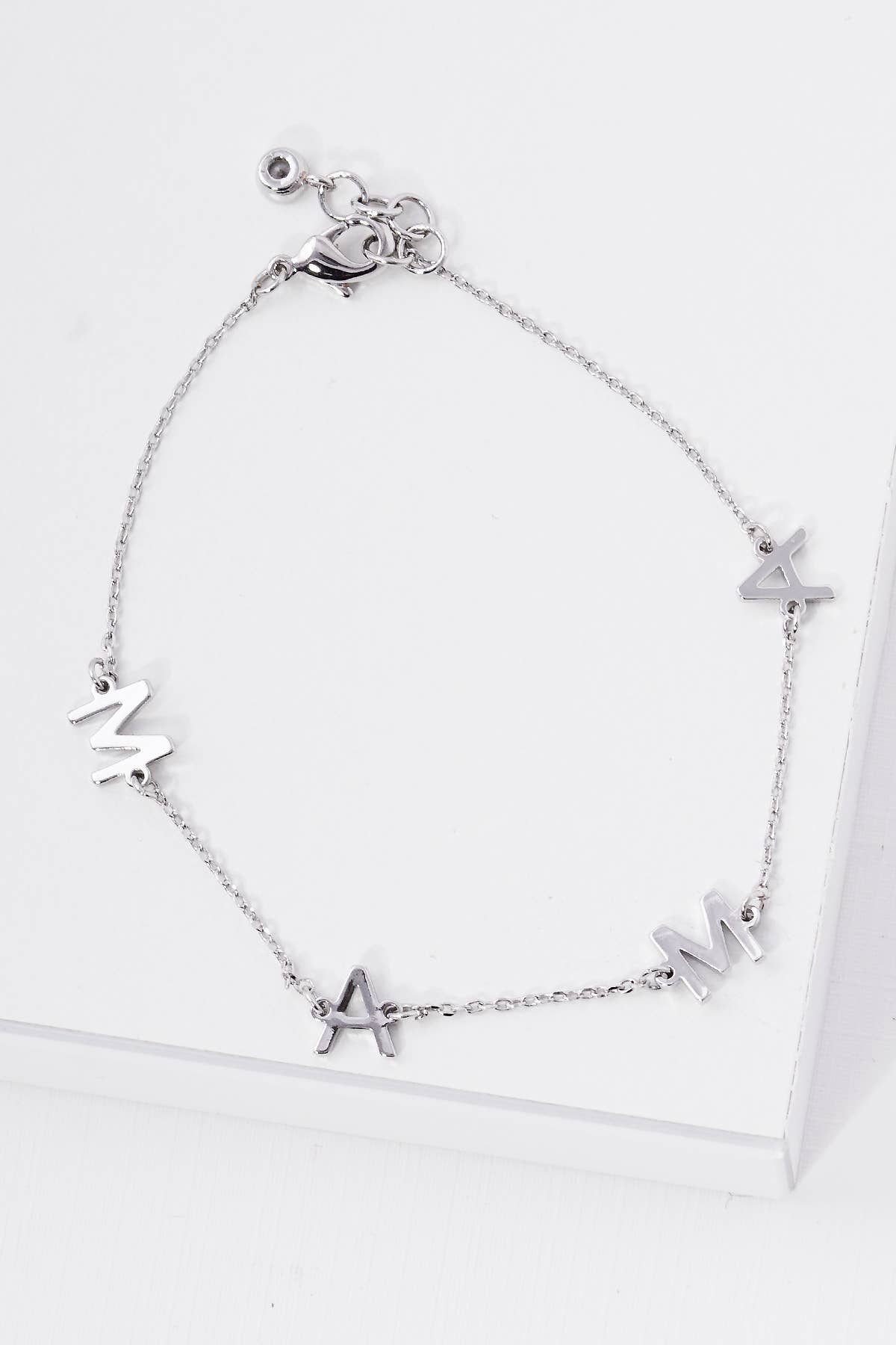Minimalist "MAMA" Letter Charm Bracelet