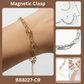 Magnetic Clasp Two-Row Paperclip Chain Bracelet