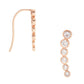 Gold Cubic Beaded Ear Crawler Earrings