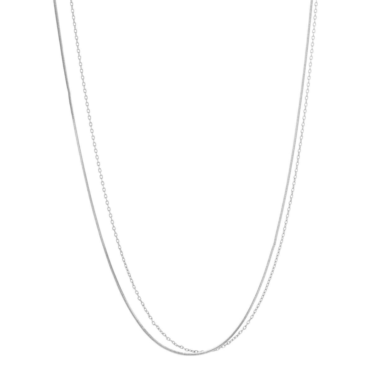 Gold Simple Double Layer Chain Necklace