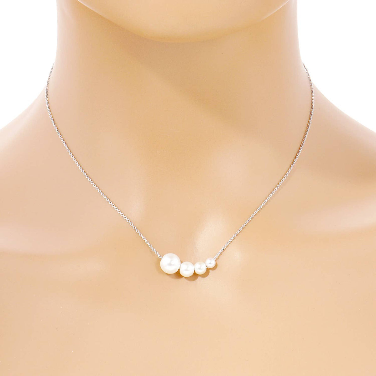 Gold Plated Freshwater Pearl Cluster Necklace