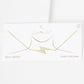 Gold Plated Sideway Lightning Bolt Necklace