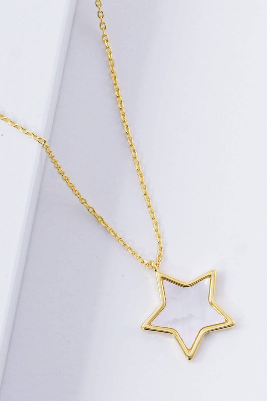 White Shelled Star Necklace