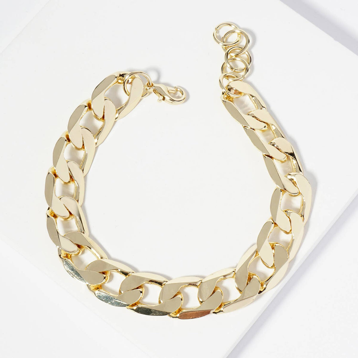 18K Gold Dipped 15mm Cuban Chain Bracelet
