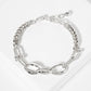 Mixed-Link Textured Chain Bracelet