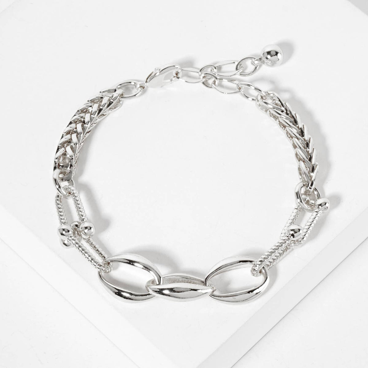 Mixed-Link Textured Chain Bracelet