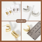 Polished Brass 20mm Ribbed Half Hoop Earrings