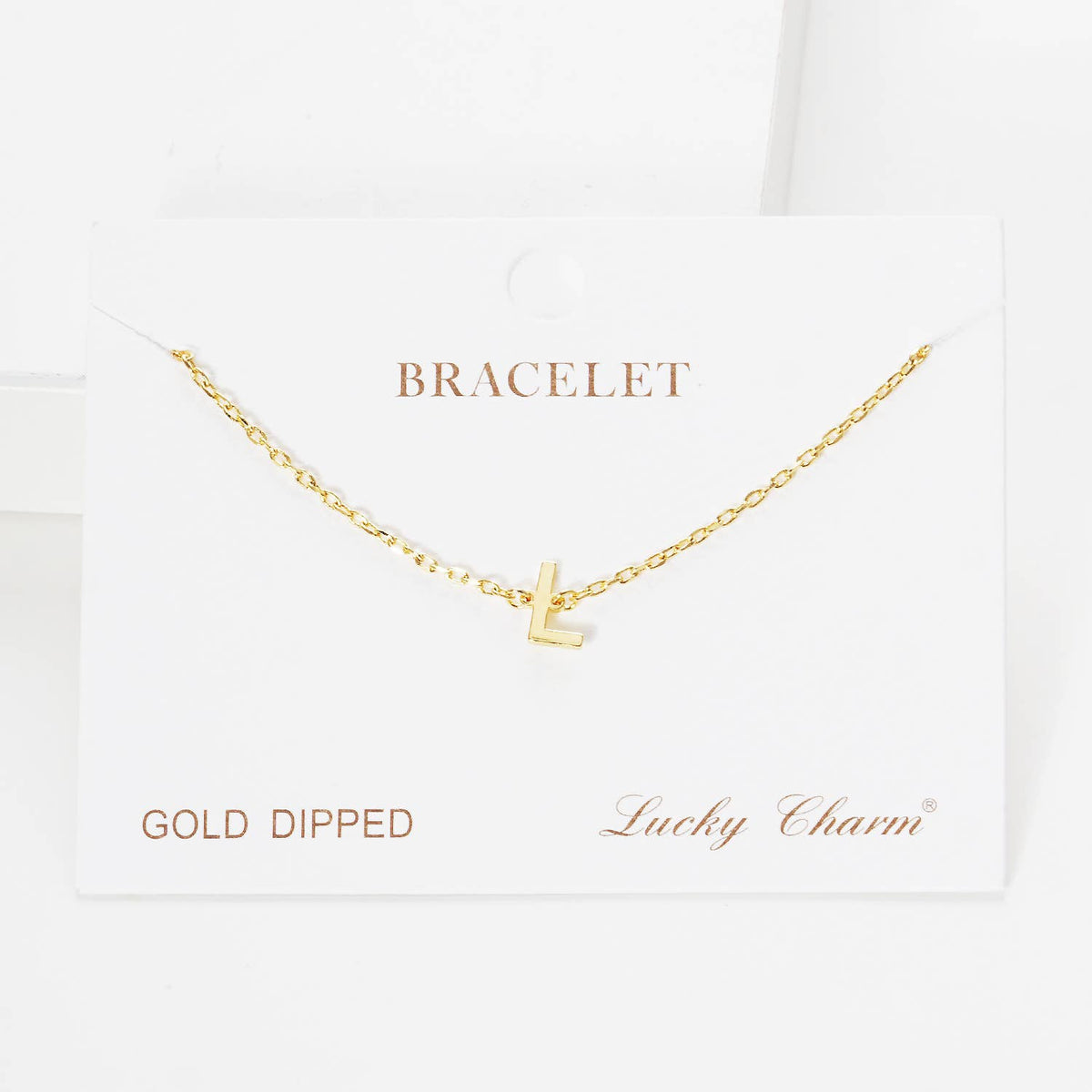 Gold Plated Initial Letter Bracelet