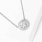 Bridesmaid Halo CZ Cluster Necklace