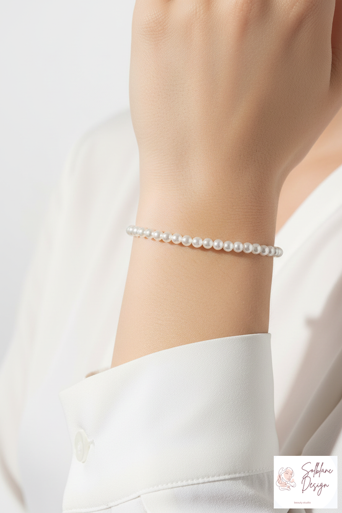 Minimalist Swarovski Pearl Beaded Bracelet