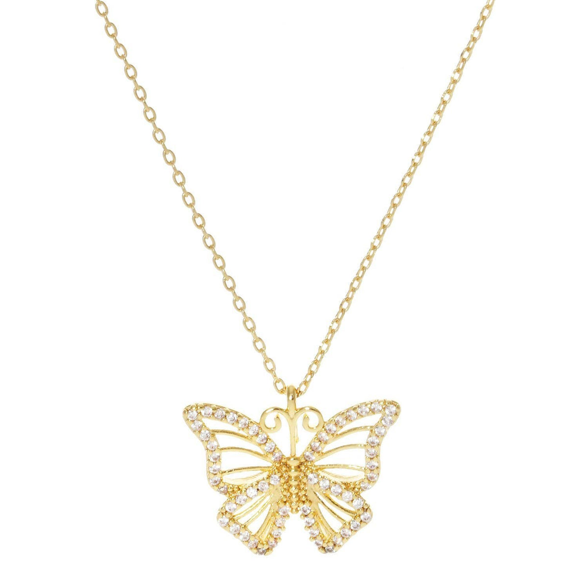 Gold Turkish Butterfly Necklace