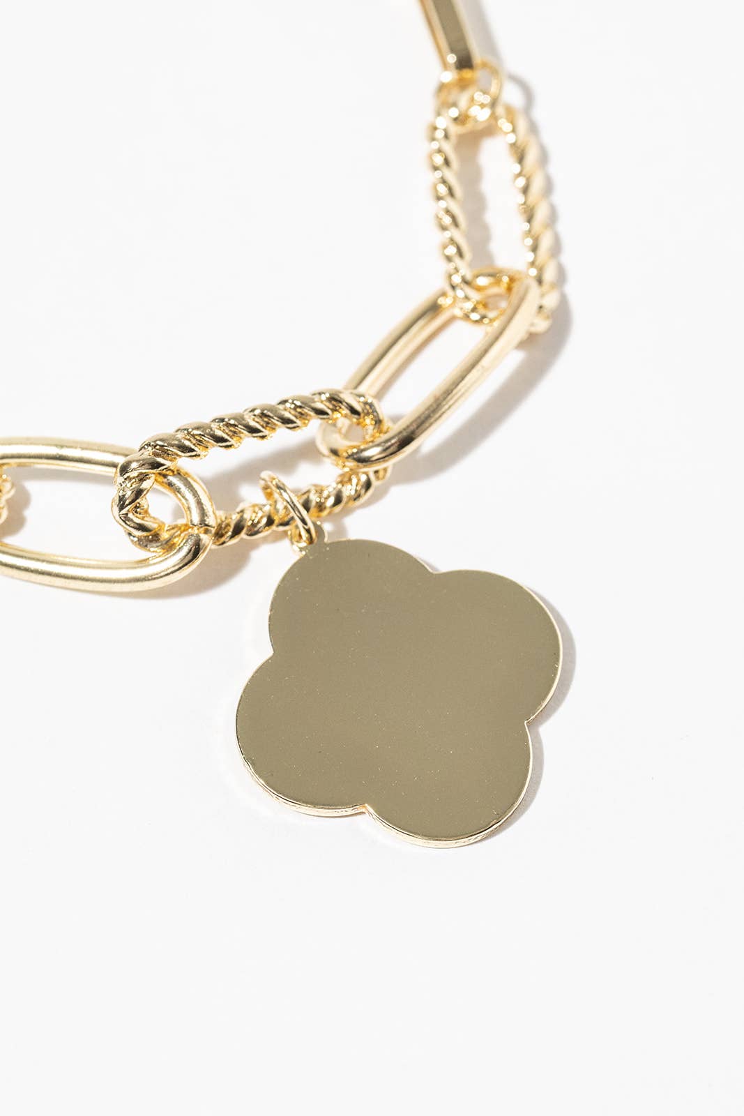 Clover Charm Dual-Chain Magnetic Bracelet