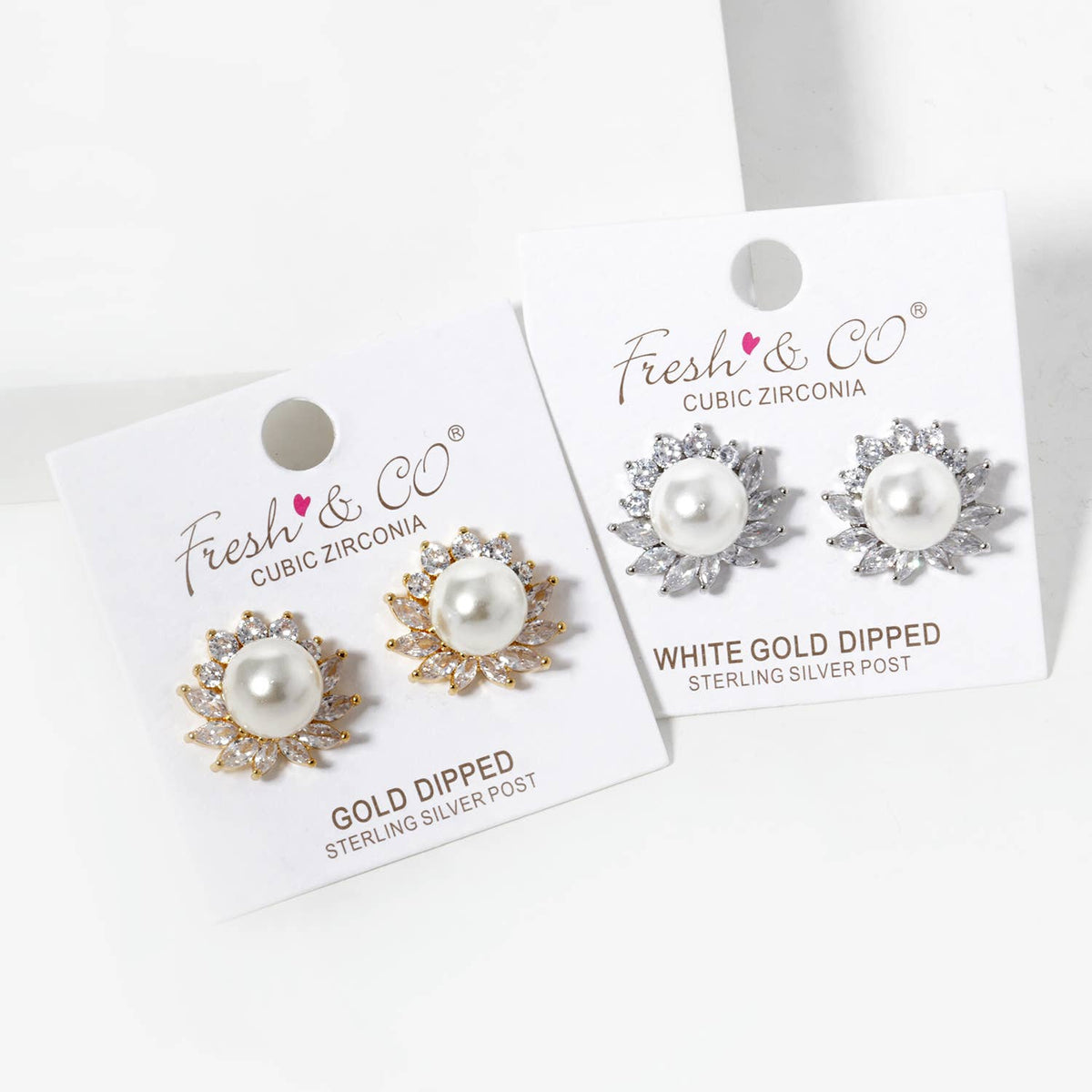 Freshwater Pearl Halo Stud Earrings
