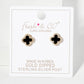 Pave-Set Cubic-Zirconia 11mm Quatrefoil Stud Earrings