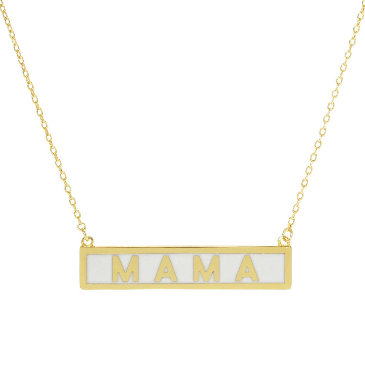 Gold Plated Mini Bar MAMA Necklace
