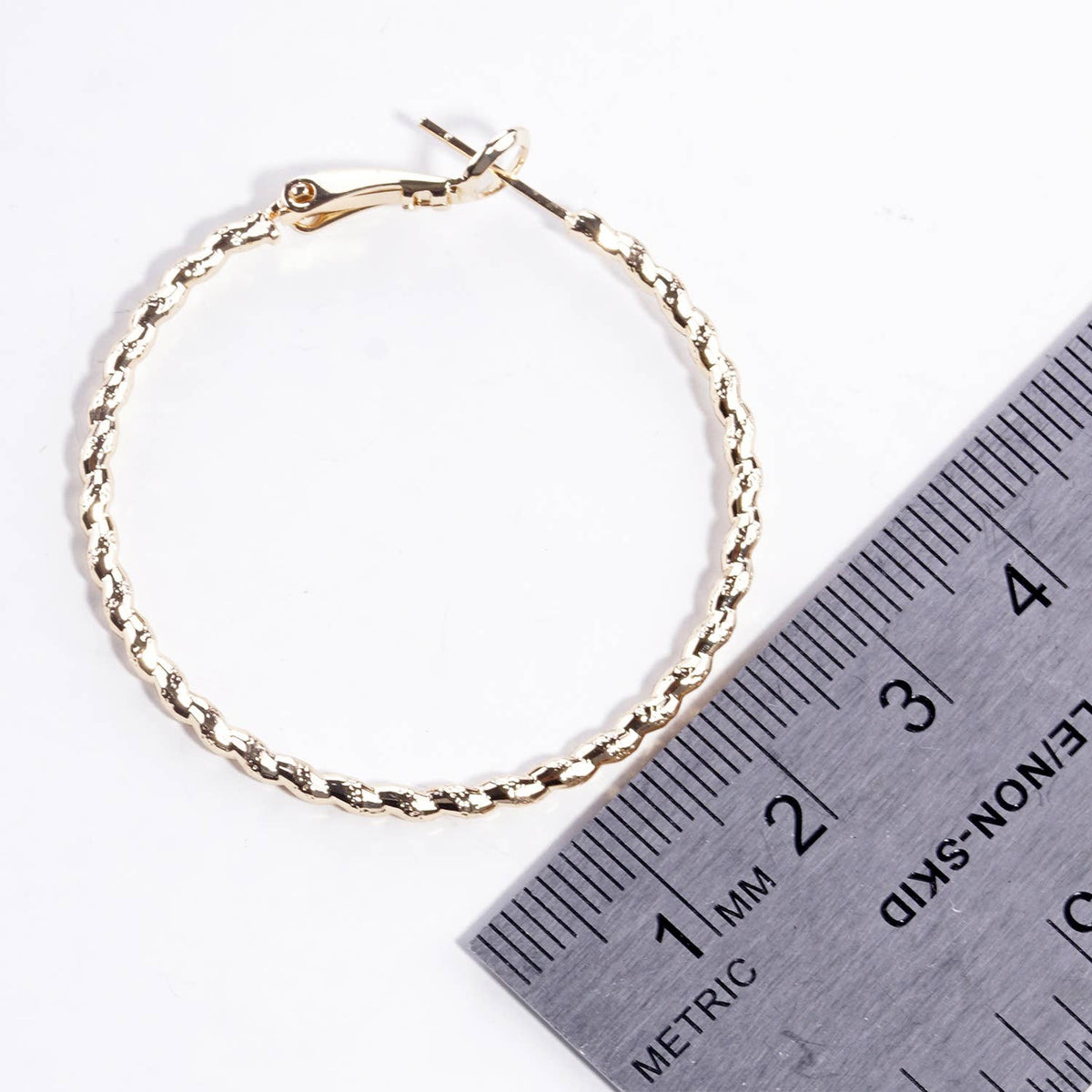 Geometric Spiral Twisted Hoop Earrings
