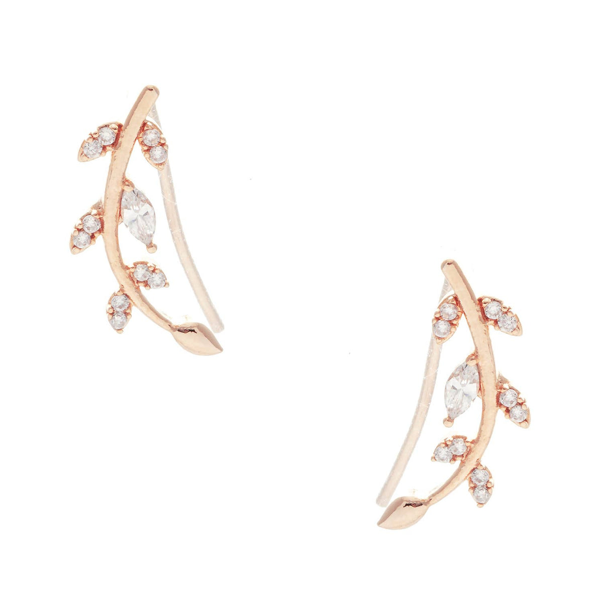 Cubic Zirconia Vine Ear Crawlers