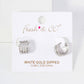 Four Cubic-Zirconia Strands 10mm Huggie Hoop Earrings