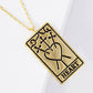 Gold Plated Tarot Card Necklace