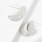Polished Brass 20mm Puffy Hollow Teardrop Hoop Earrings