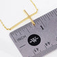 Gold Plated Sideway Christian Cross Necklace