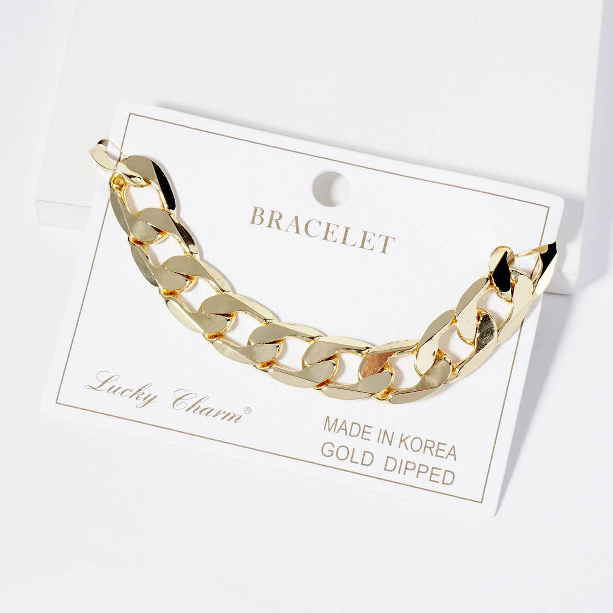 18K Gold Dipped 15mm Cuban Chain Bracelet