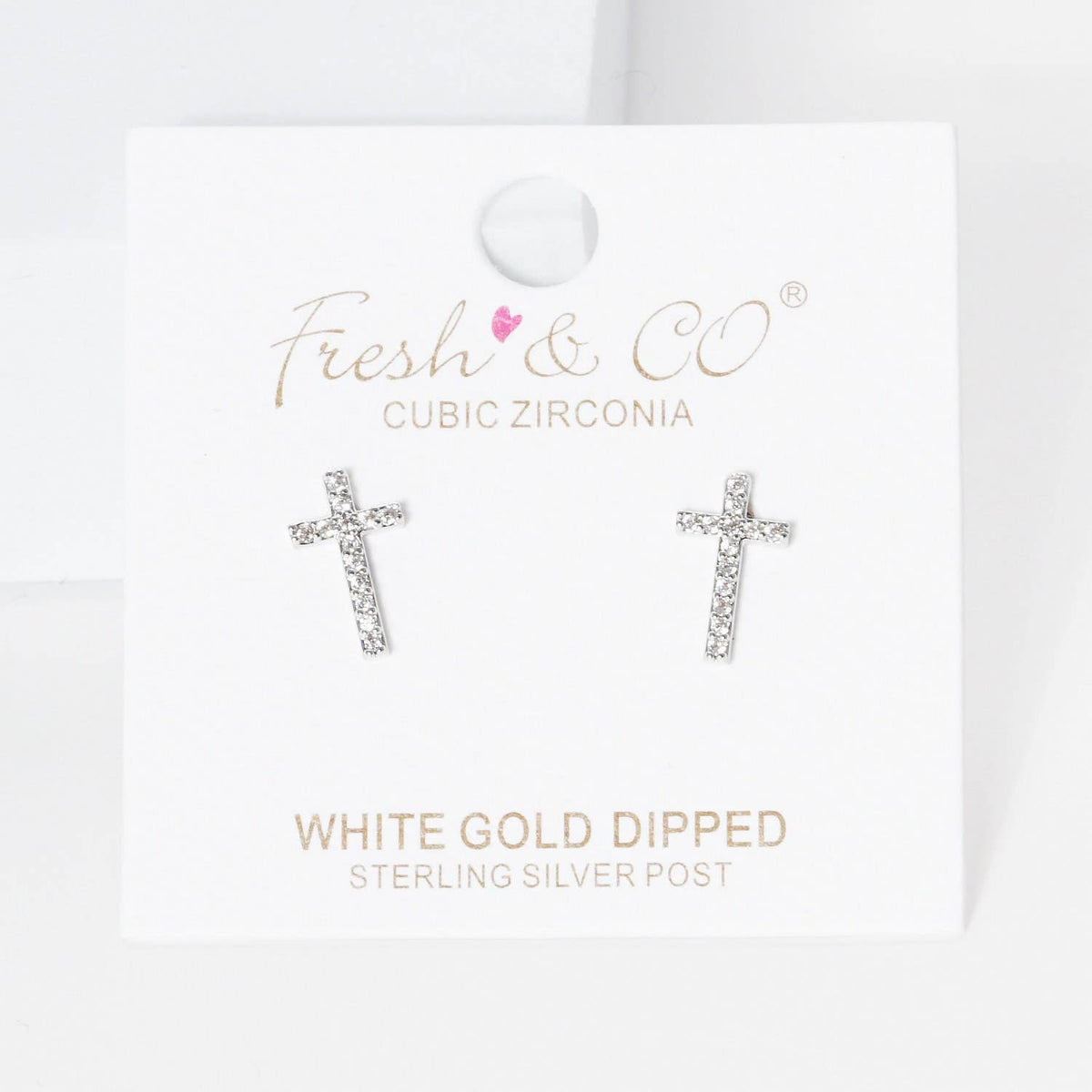 Gold Petite Cross Stud Earrings