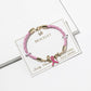 Hope Pink Ribbon Bracelet – Gold-Dipped Braided Script Charm