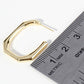 25MM OCTAGON HOOP EARRINGS / 18K GOLD DIPPED