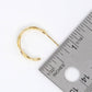 Gold Plated Double Twist Hoop Earrings