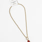 Birthstone Pendant Necklace – Gold-Dipped Ball Chain