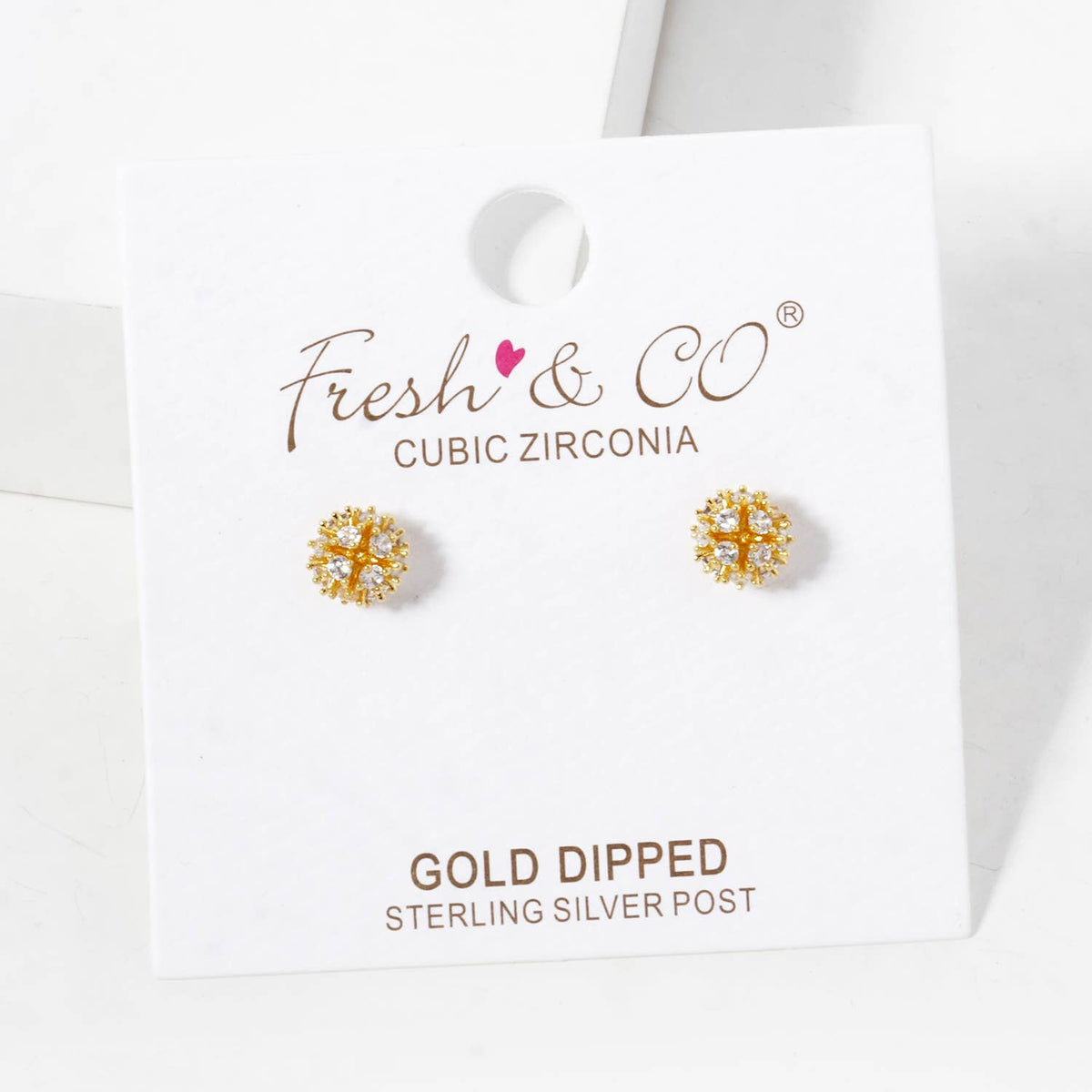 Gold Plated Dandelion Stud Earrings